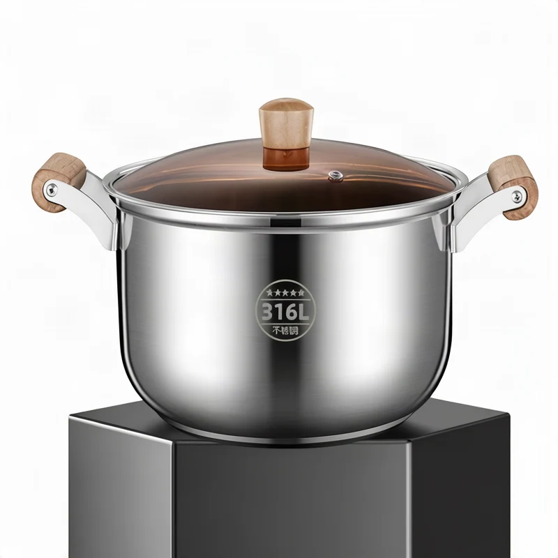 Edelstahl-Kochtopf 20 cm, 1,1–2 L, Modell HD190912