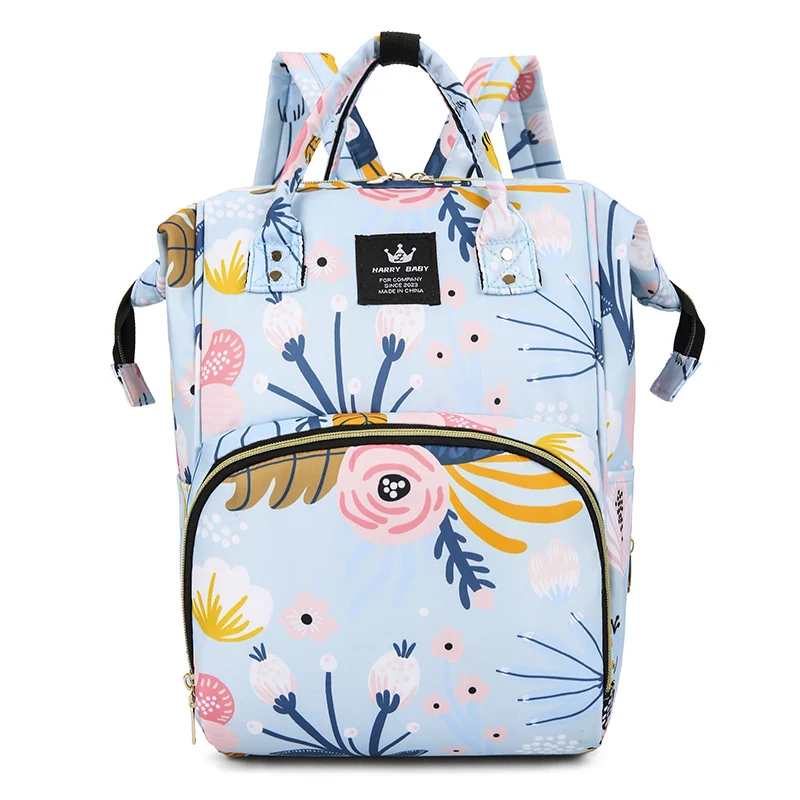 Stylische Baby-Pflege-Rucksack mit floralem Muster Karnz