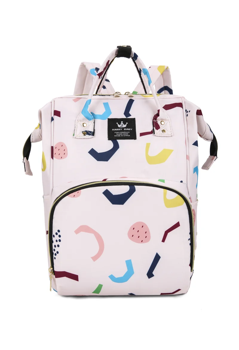 Stylische Baby-Pflege-Rucksack mit floralem Muster Karnz