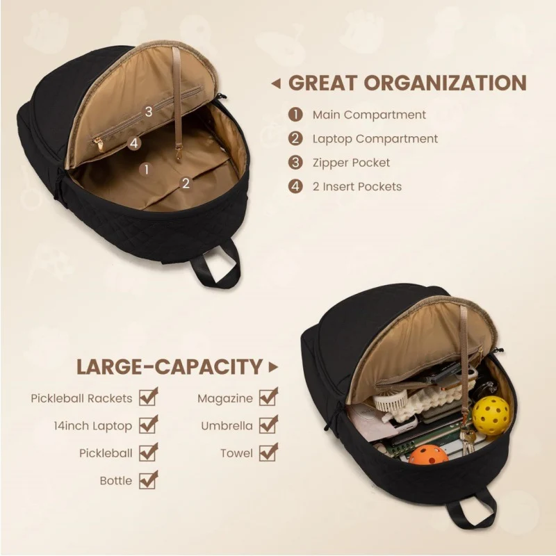 Gepolsterter Tennisschläger-Rucksack Karnz