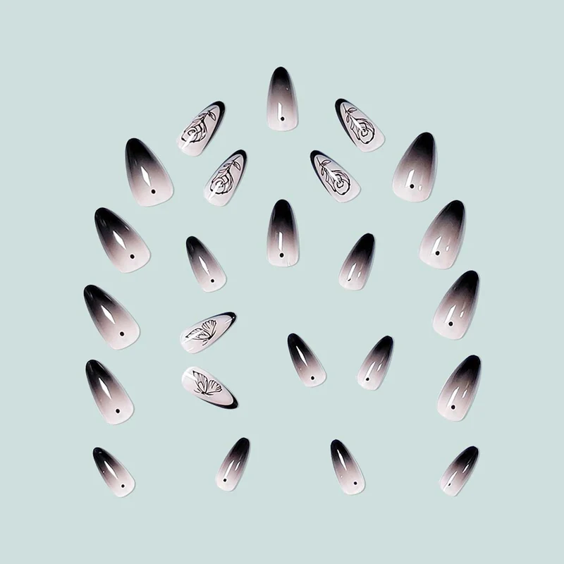 Elegante und kunstvolle Ombre-Nagelkunst Karnz