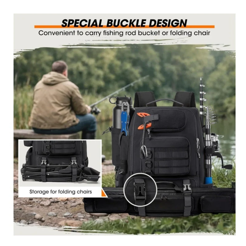 Multi-Funktionaler Outdoor Angelrucksack Karnz