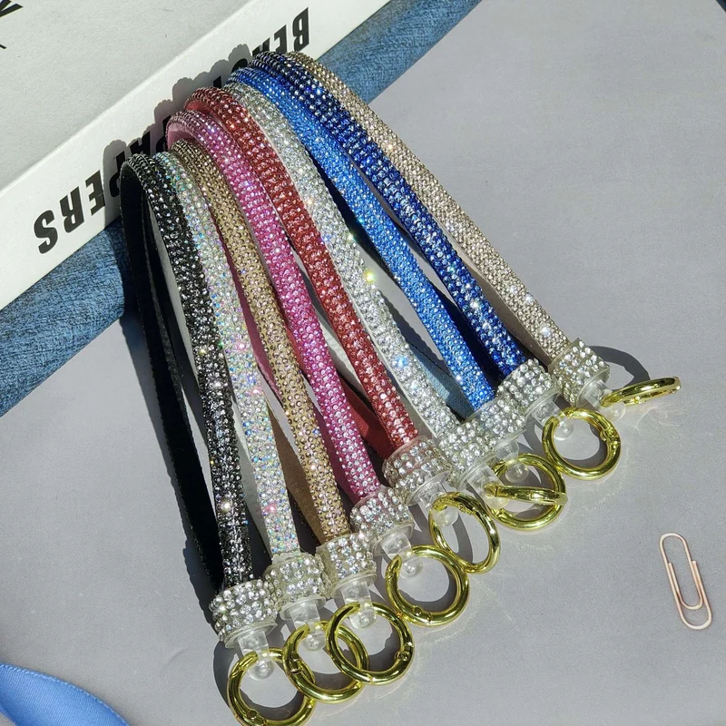 Glitzernder Strass-Handy-Lanyard Karnz