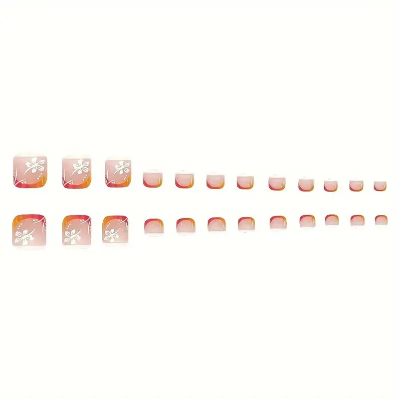 Trendige Blumige Acryl-Nagelkunst-Set Karnz