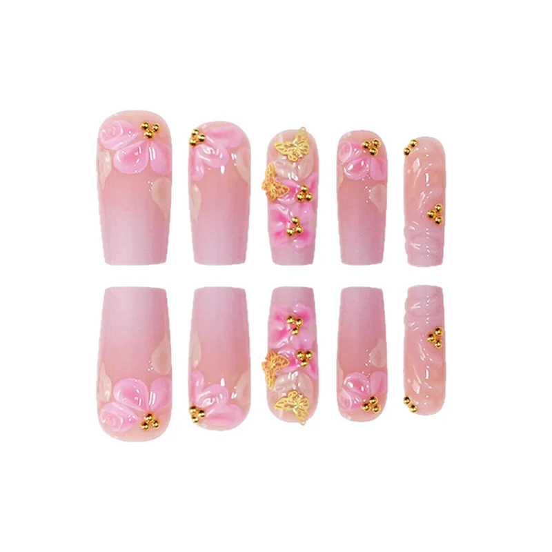 Premium dekorative florale Nagelverzierungen Karnz