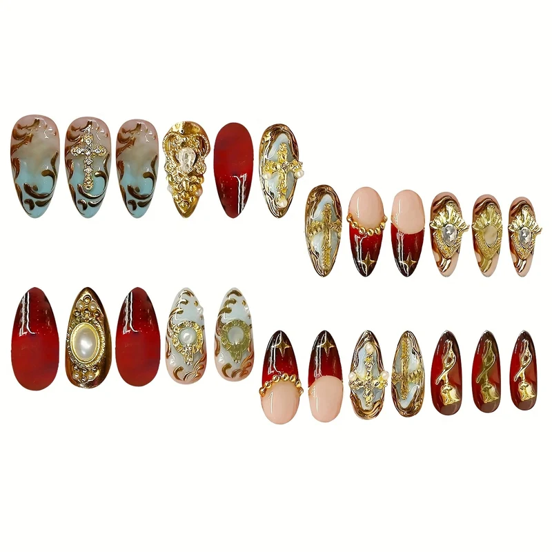 Luxuriöse Verzierungen für Nagelkunstverlängerungen Karnz