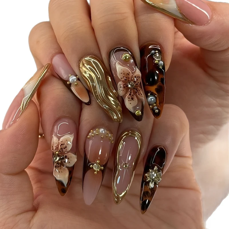 Glamouröse Texturierte Acryl-Nagelvergrößerungen Karnz