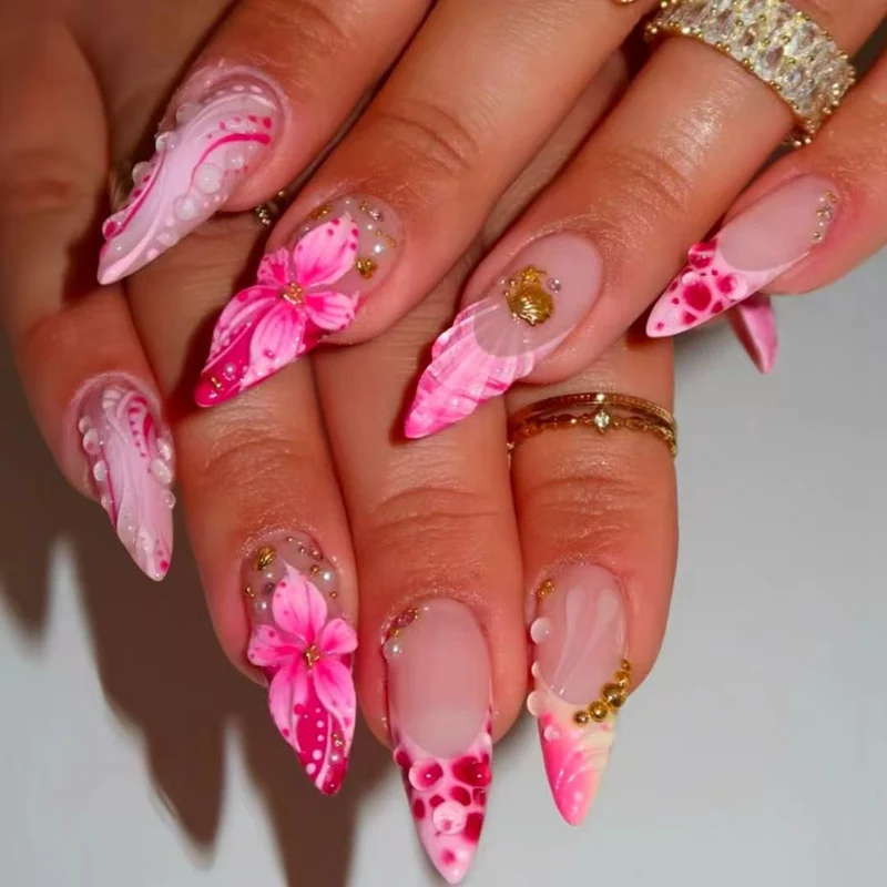 Glamouröse Texturierte Acryl-Nagelvergrößerungen Karnz