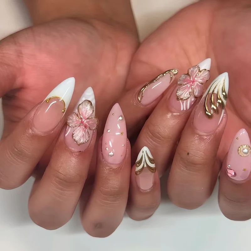 Glamouröse Texturierte Acryl-Nagelvergrößerungen Karnz