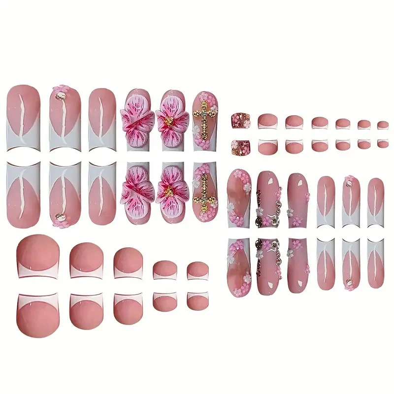 Florales Themen Press-On Nagelset Karnz