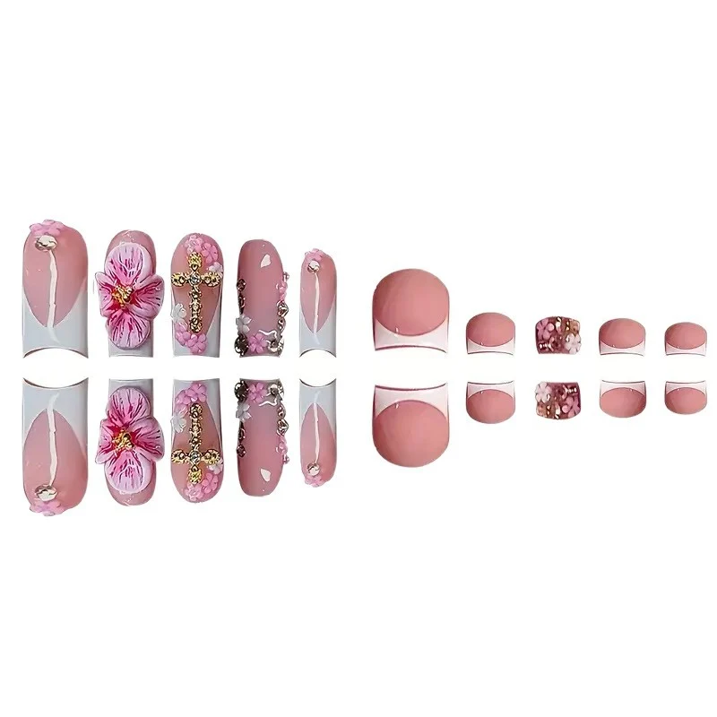 Florales Themen Press-On Nagelset Karnz
