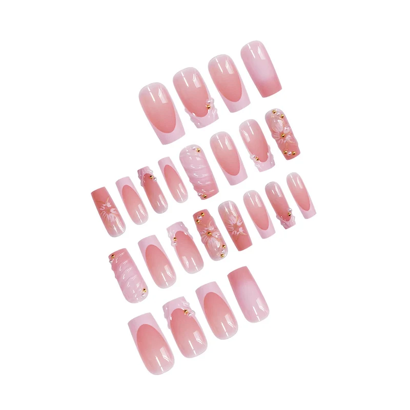 Blumeninspiriertes Premium-Acrylnagel-Enhancements Karnz