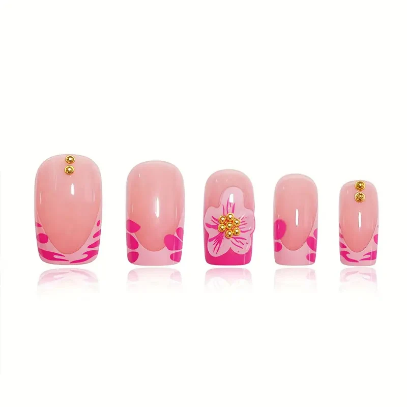 Blumeninspiriertes Acryl-Nagel-Enhancements Karnz