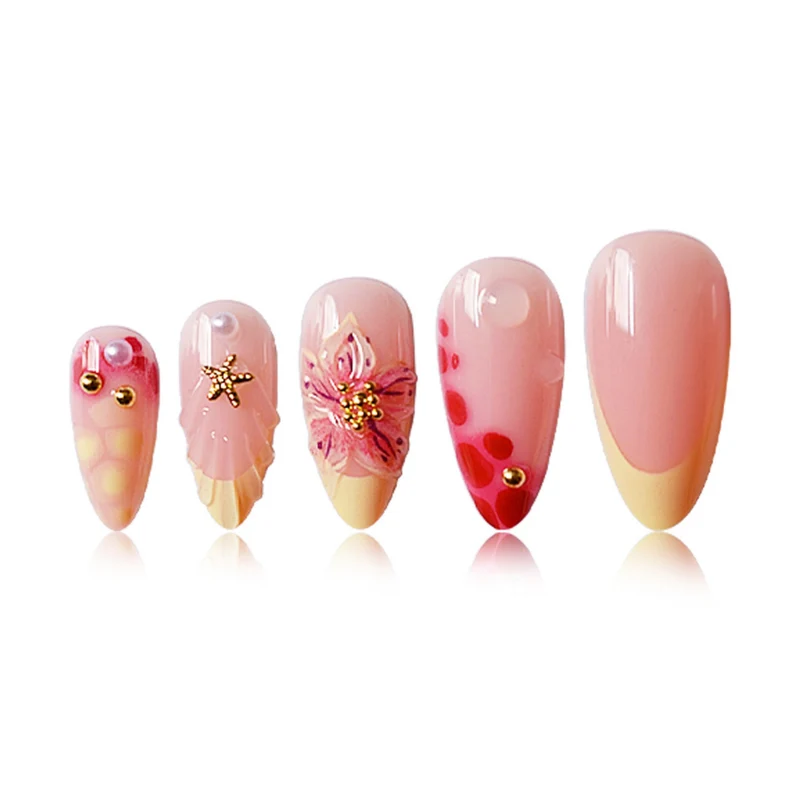 Blumeninspirierten 3D Nagelkunstverlängerungen Karnz