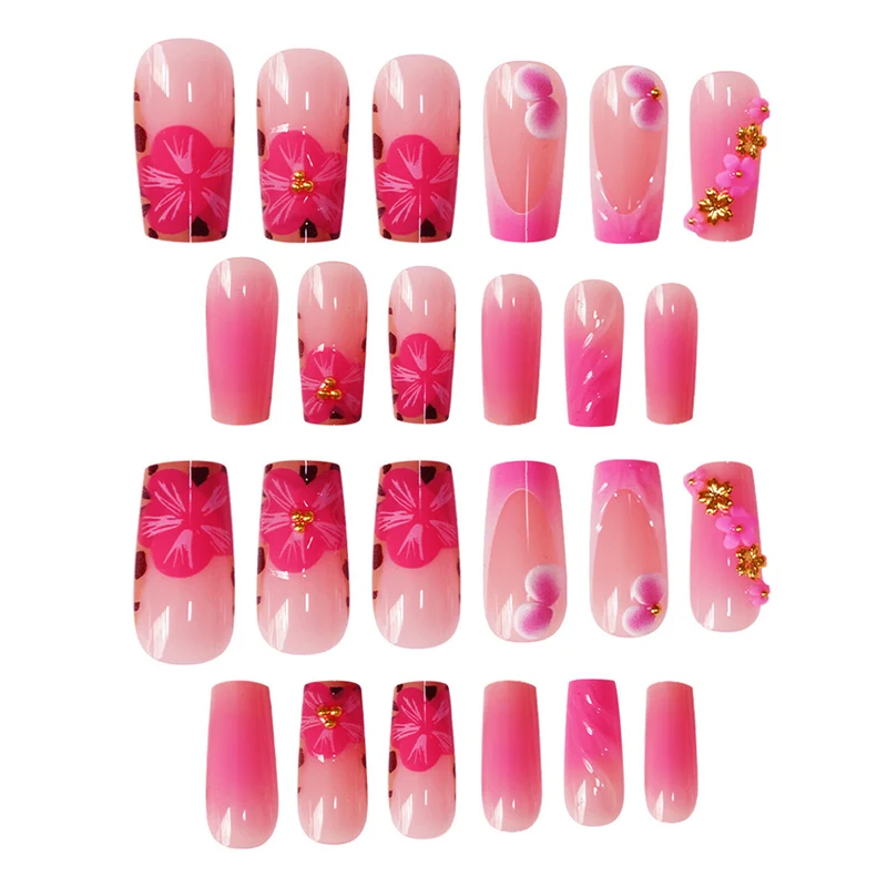 Florales Designer-Acryl-Nagelkunst Karnz
