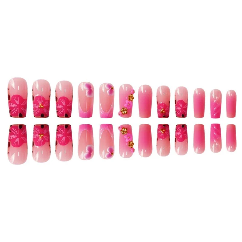 Florales Designer-Acryl-Nagelkunst Karnz