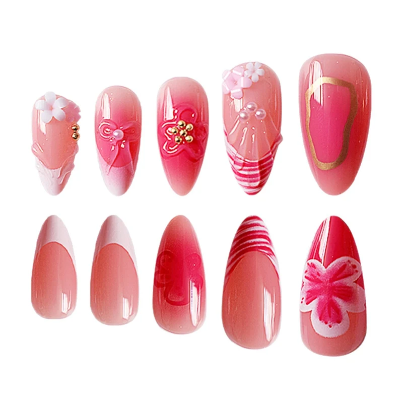Floral Design Press-On Nagel Set Karnz