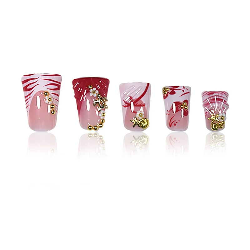 Florale Künstlerische Nagelverstärkungen Karnz