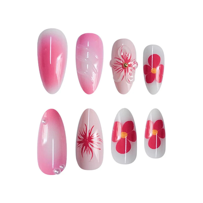 Floral Acryl Nagelkunst Set Karnz