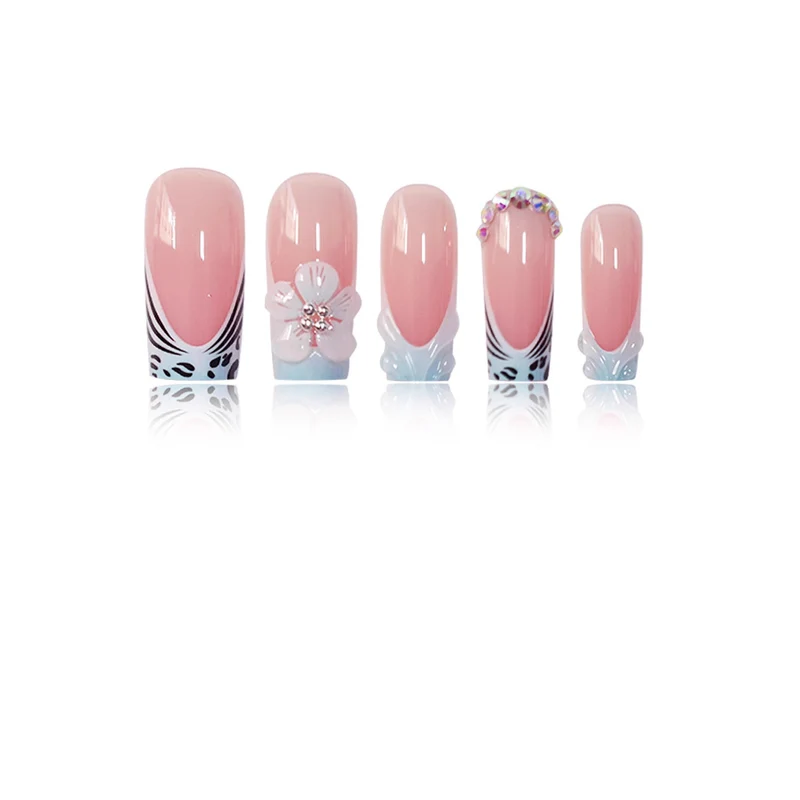 Floral Acryl Nagelkunst Erweiterungen Karnz