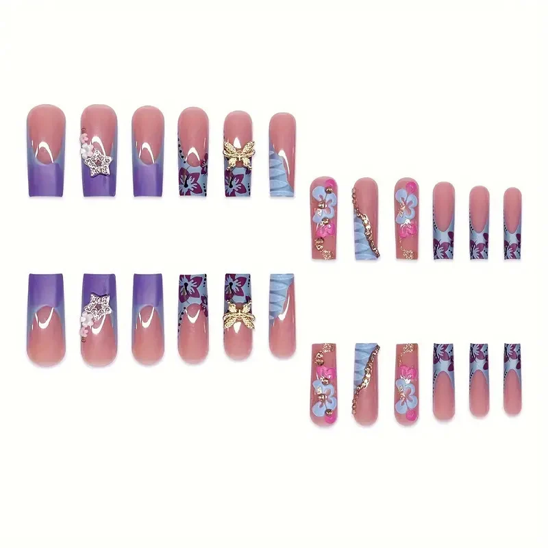 Floral 3D Nagelkunst Verbesserungen Karnz