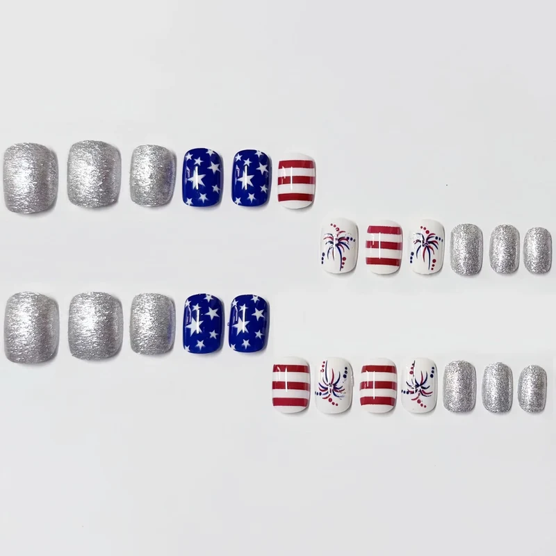 Festliches Feuerwerk und Stern Nagelkunst Set Karnz