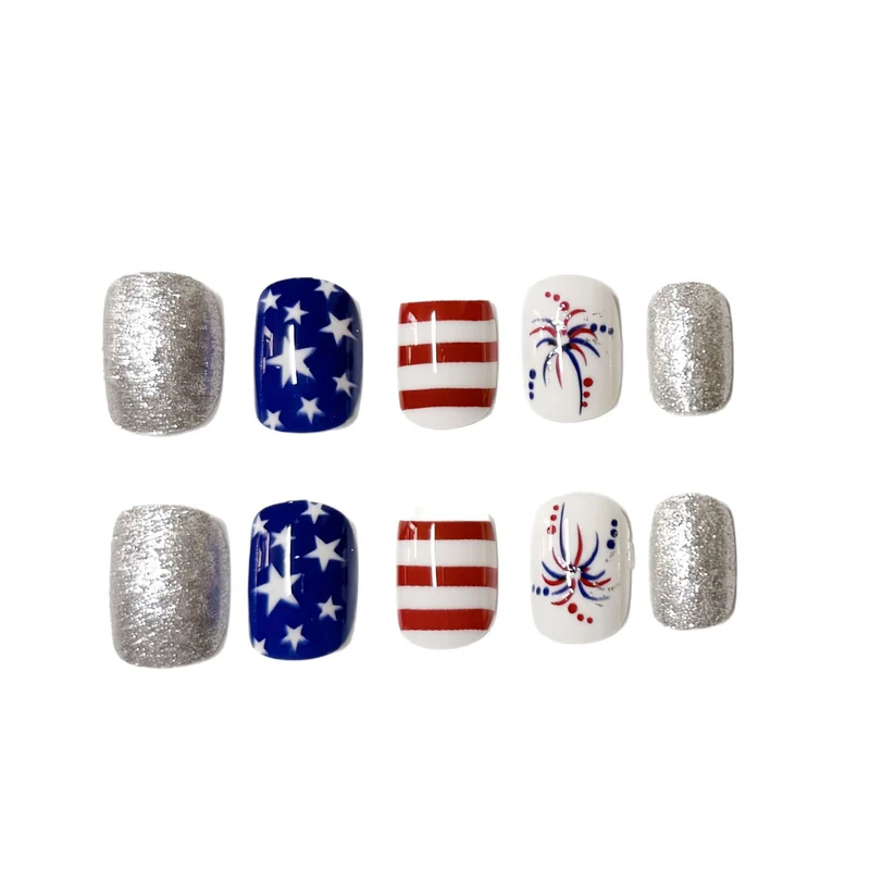Festliches Feuerwerk und Stern Nagelkunst Set Karnz