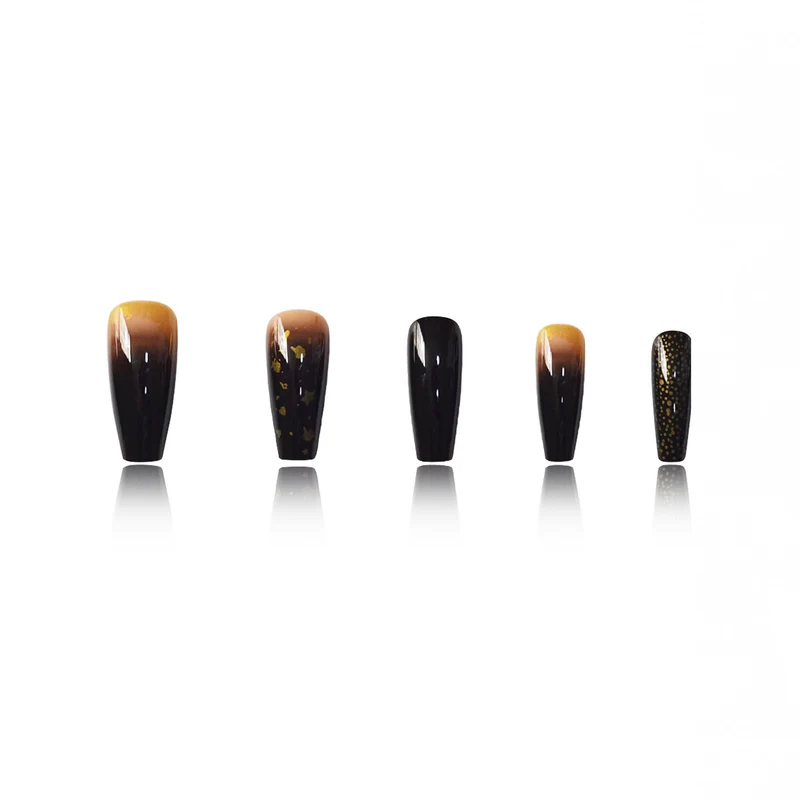 Elegante Press-On-Nagelset mit Stern- und Glitzerakzenten Karnz