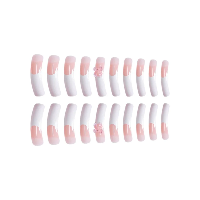 Elegante French Tip Acryl-Nagelverstärkungen Karnz