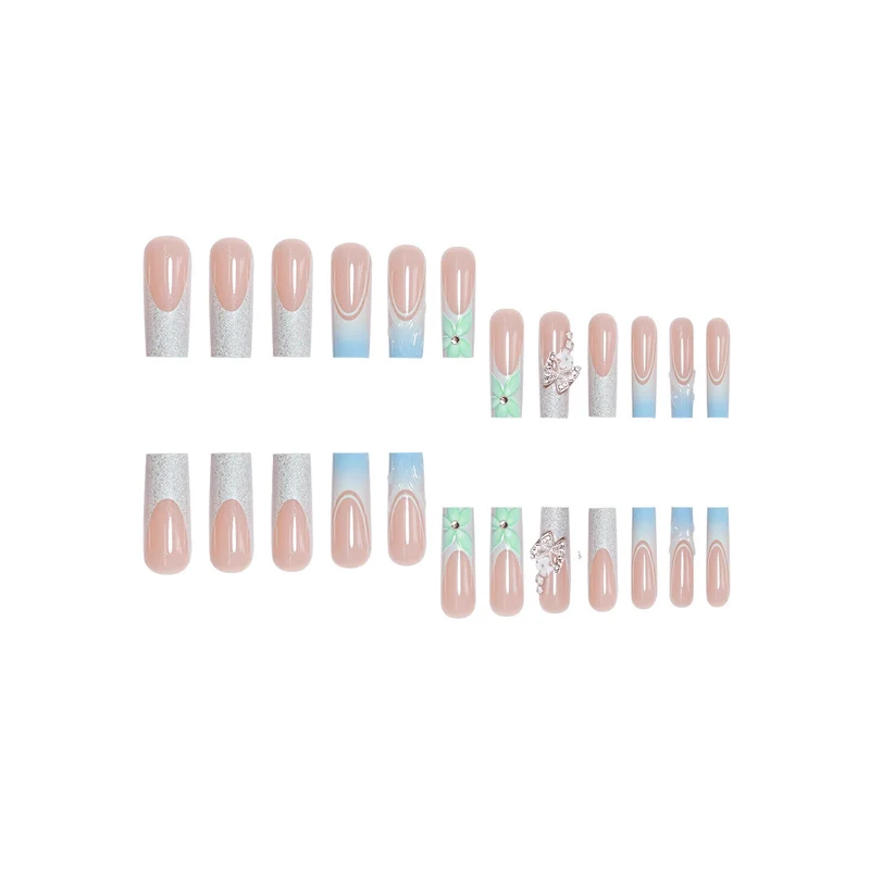 Elegante Florale Acryl-Nagelerweiterungen Karnz