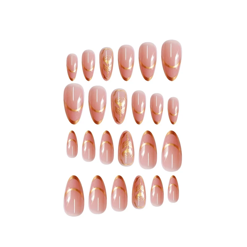 Elegante florale Acryl-Nagelverzierungen Karnz