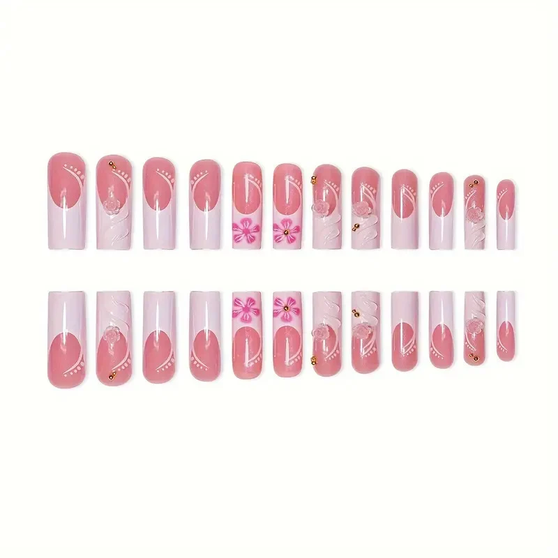 Elegante florale Acryl-Nagelverstärkungen Karnz 1789447194