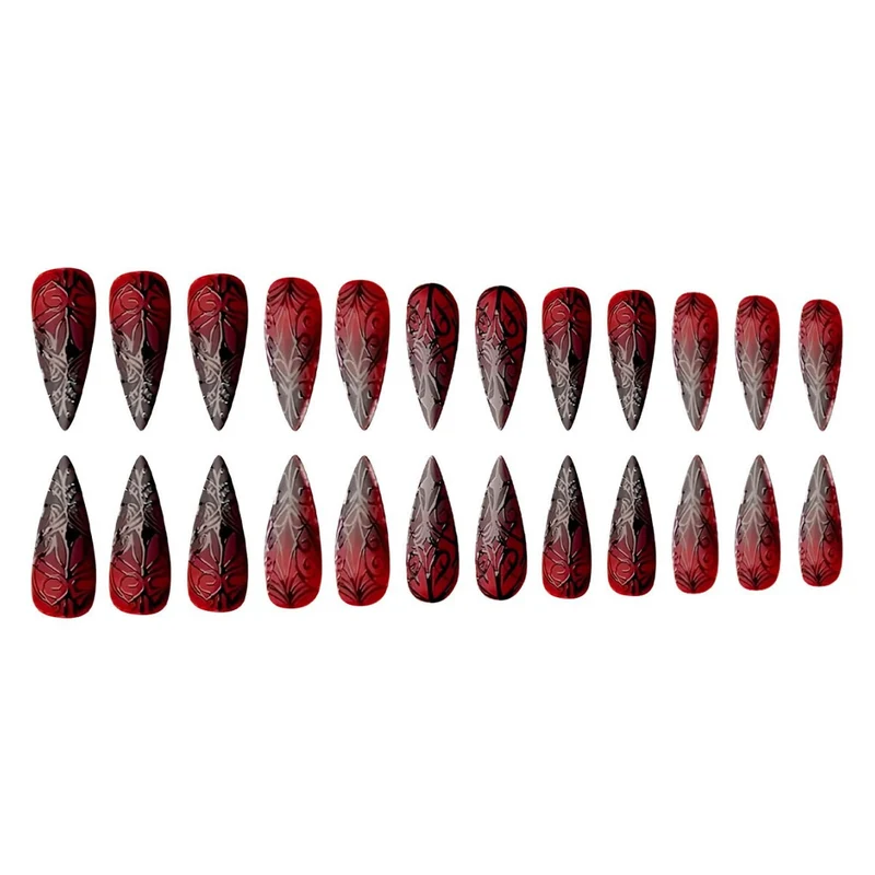 Ausgefallene Gothic Stiletto Nagelverzierungen Karnz