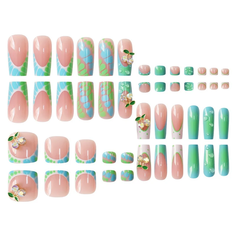 Dekoratives Blumen-Nagelkunst-Set Karnz