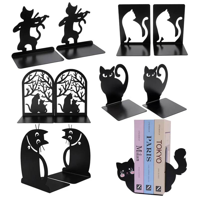 Kat Silhouette dekorative Buchstützen
