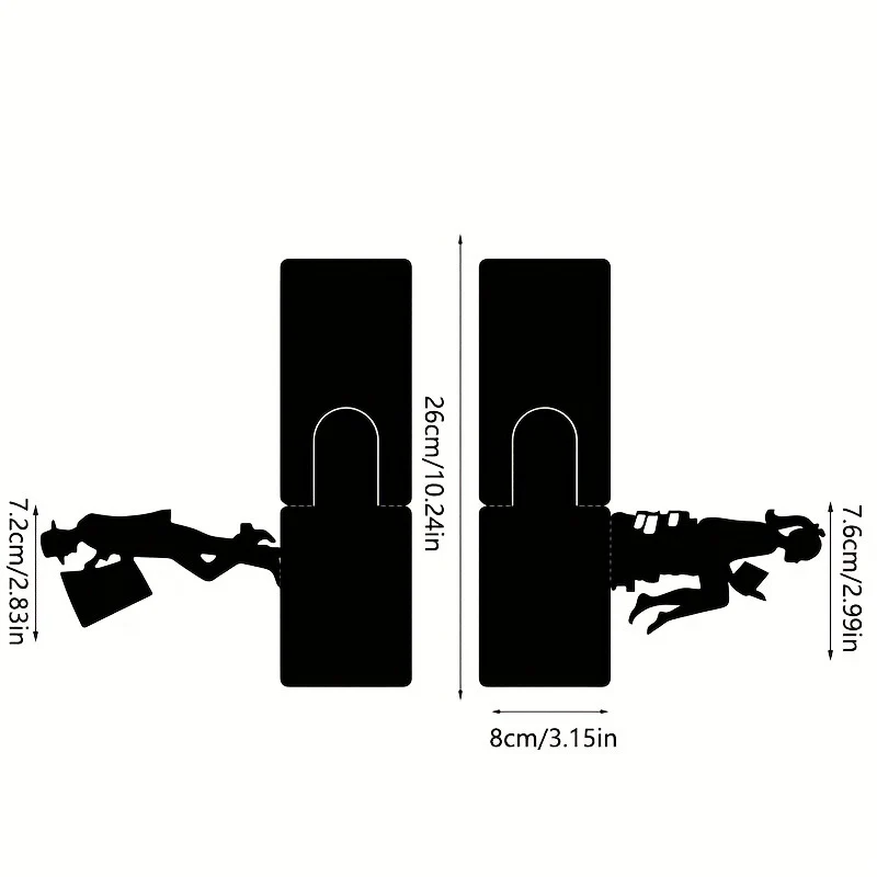 Künstlerische Metallbuchstützen 1789394573