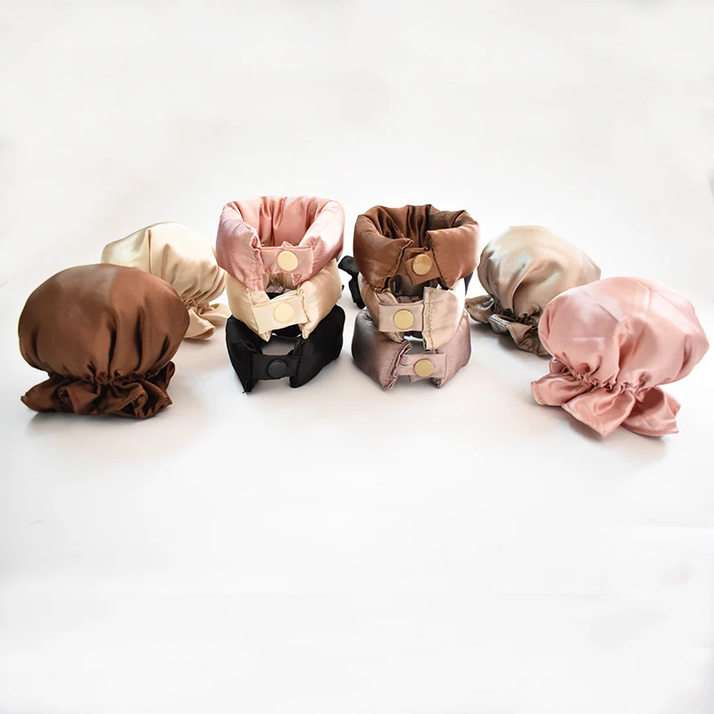 Luxuriöses Satin-Haarmütze- und Haarband-Set