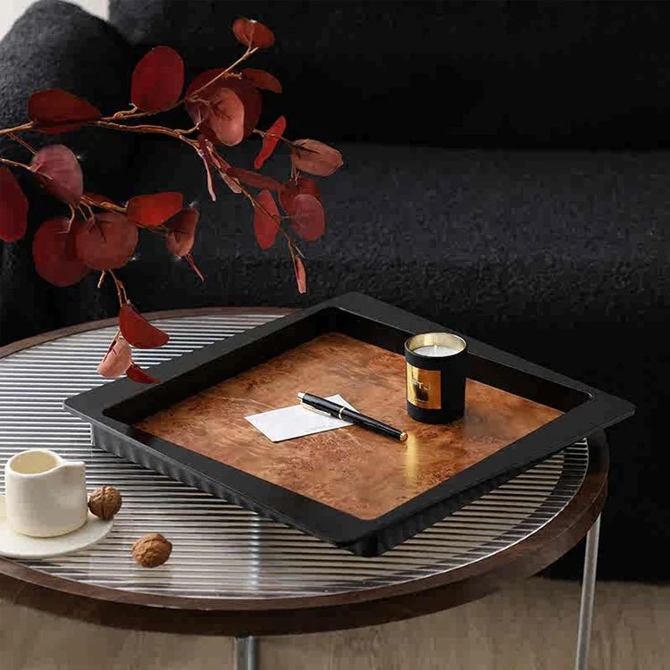 Stylische quadratische dekorative Servierplatte