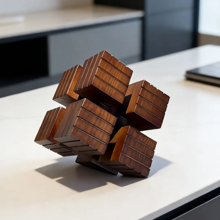 Künstlerische Holzskulptur