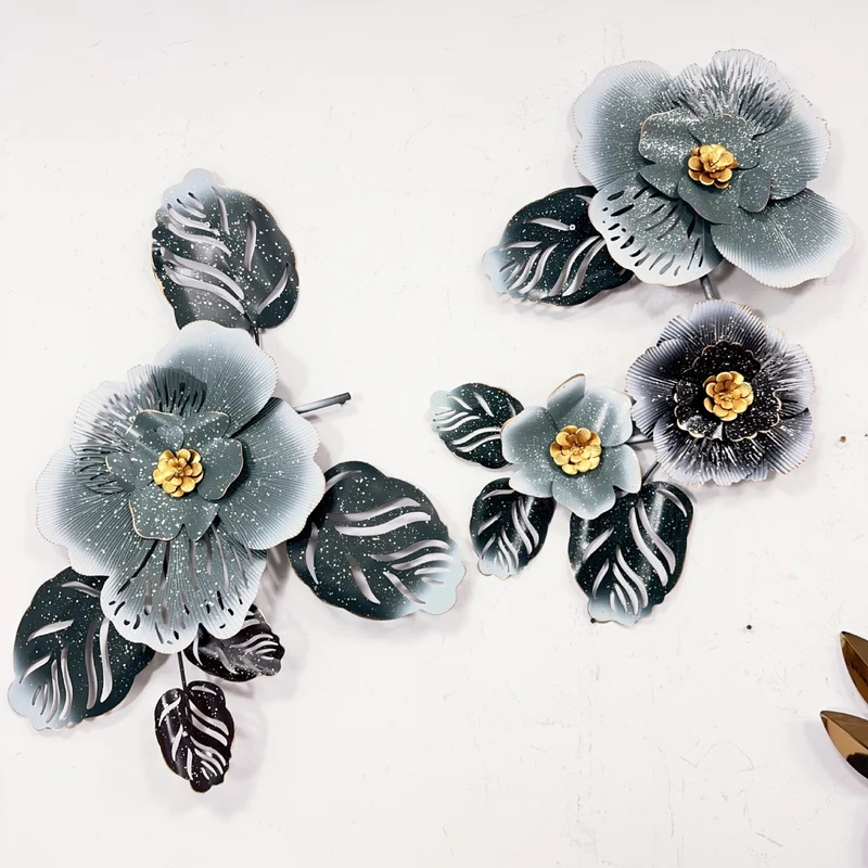 Florale Metall Wandkunst Skulptur Karnz 1789208529