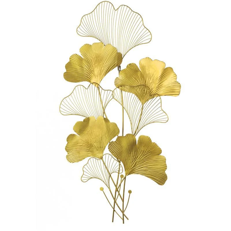 Elegante Ginkgo Blatt Wandkunst Skulptur Karnz 1789208481