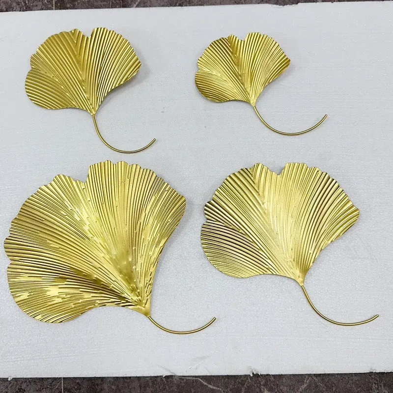 Elegante Ginkgo-Blatt Wandkunst Haken Karnz