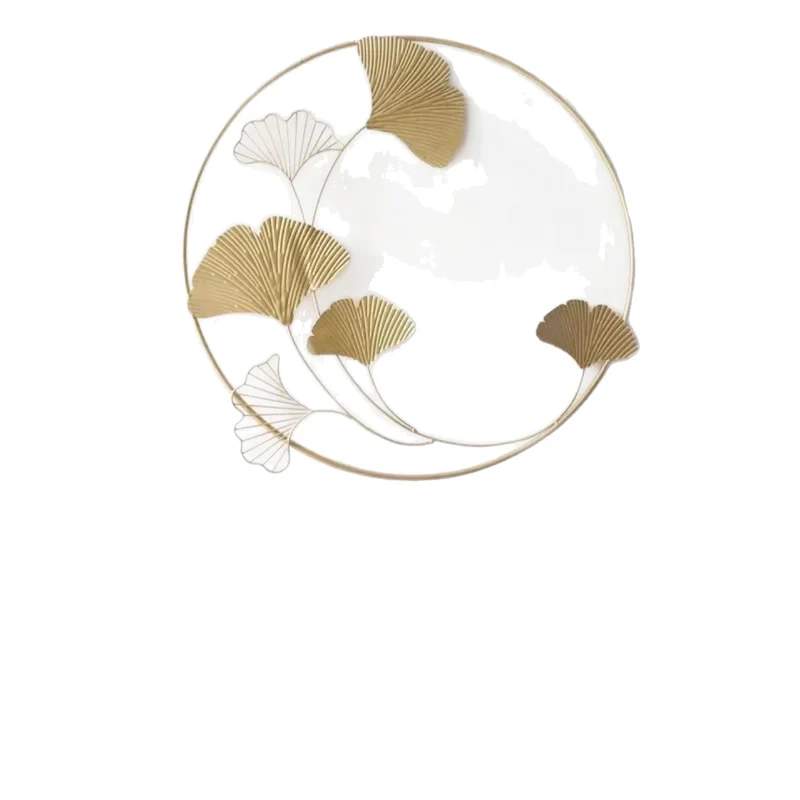 Elegante Ginkgo-Blatt Dekorative Wandkunst Skulptur Karnz