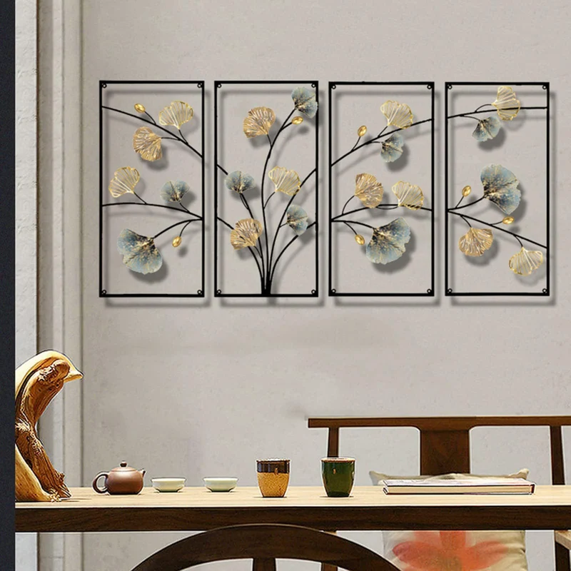 Elegante florale Metall Wandkunstskulptur Karnz