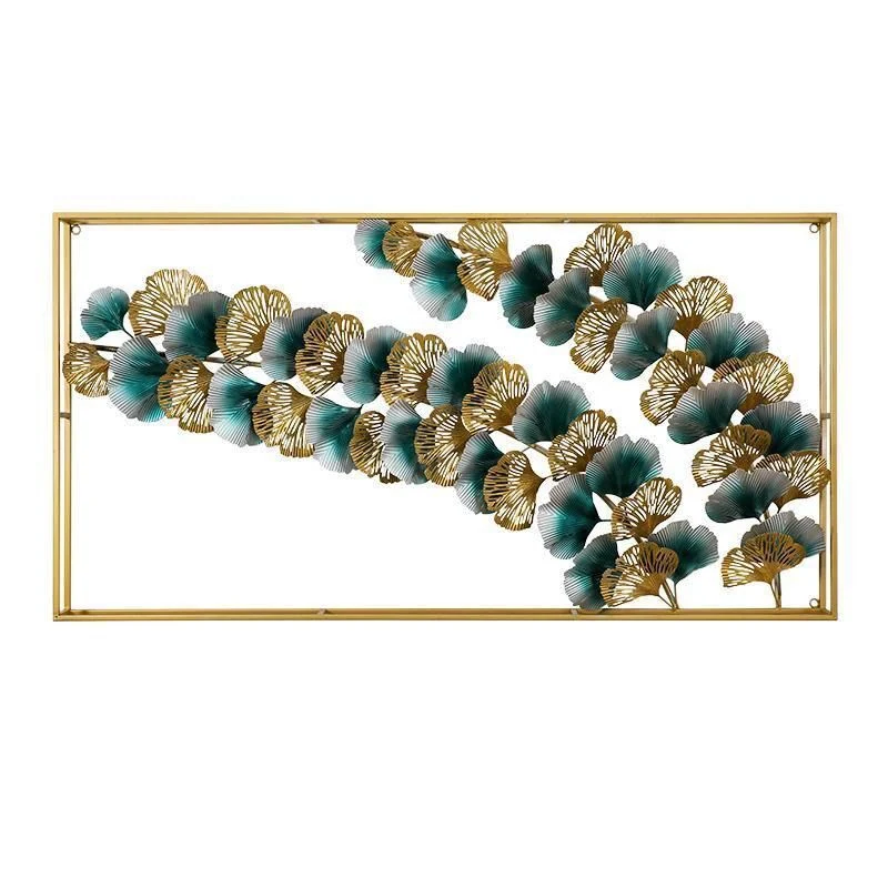Dekorative Metall-Wandkunst-Skulptur mit Ginkgo-Blatt-Design Karnz 1789208504