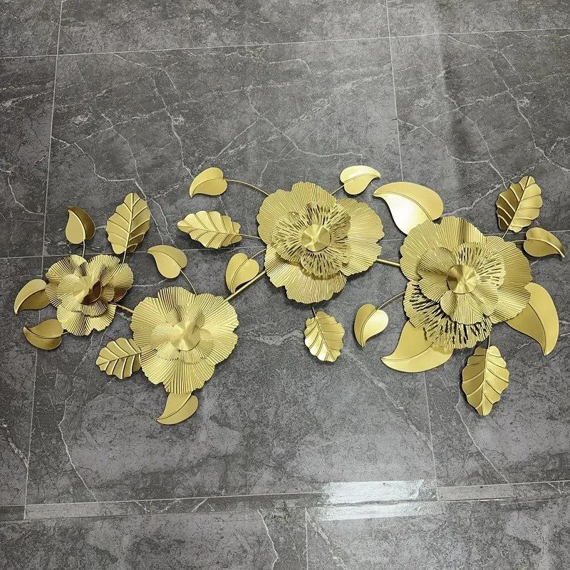 Dekorative Metallblumen Wandskulptur Karnz