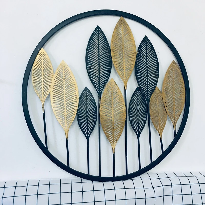 Dekorative Goldblatt Wandkunst Skulptur Karnz