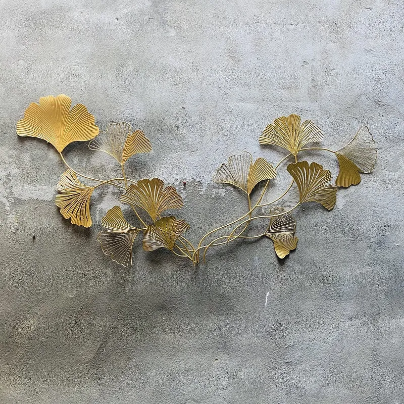 Dekorative Ginkgo Blatt Wand Skulptur Karnz
