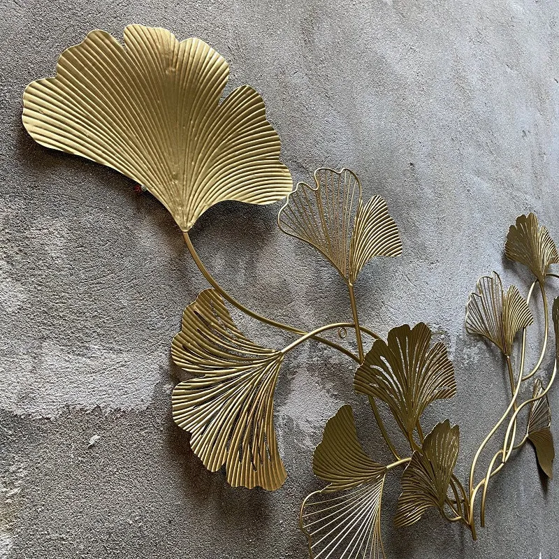 Dekorative Ginkgo Blatt Wand Skulptur Karnz