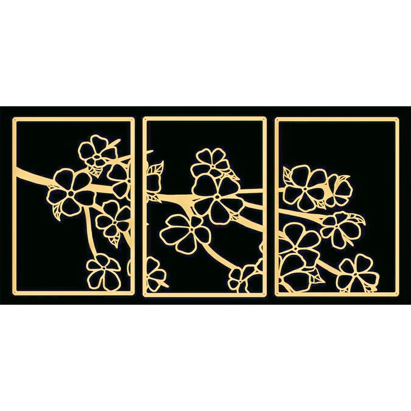 Dekorative florale Metallwandkunst-Panel Karnz